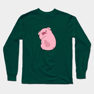 Waddles Pig Cartoon Turn back Long Sleeve T-Shirt